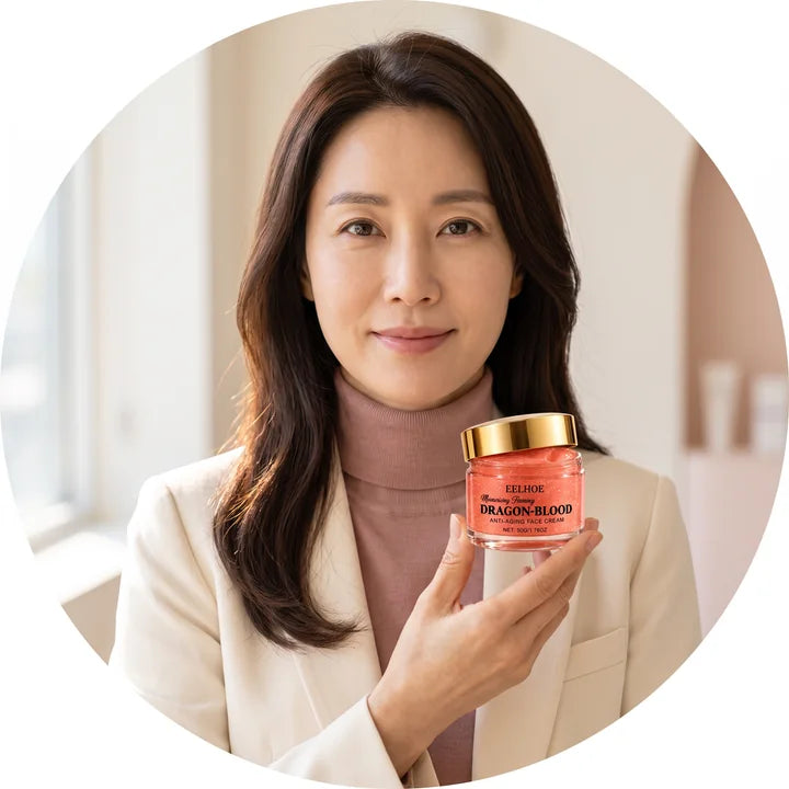 Dra. Seo-Yeon Han com o Creme Dragon Blood